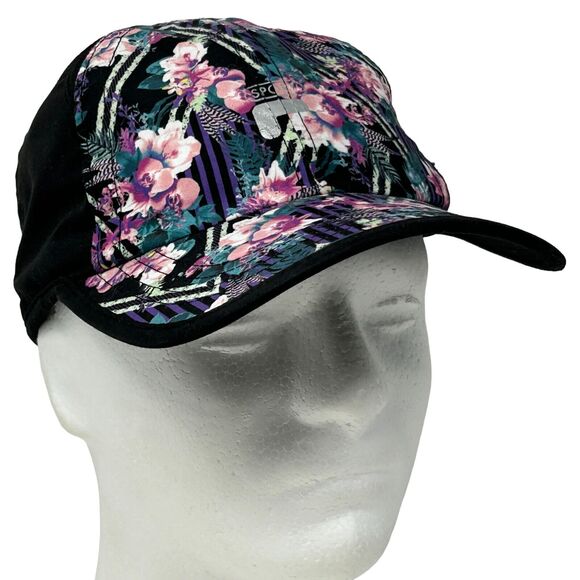 Fila Sport Floral Dad Hat Cap Unisex Womens Black Strapback Flowers Hawaiian - Picture 1 of 10